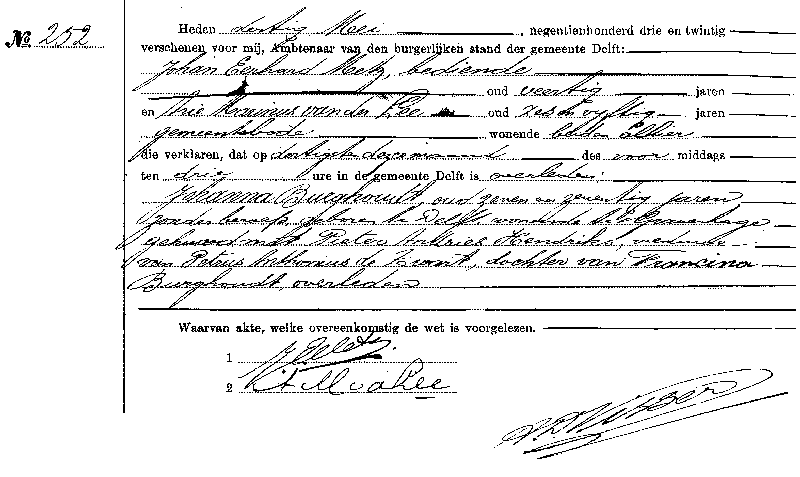 19230530 ovl akte 252 Johanna Burghoudt ev PH Hendriks